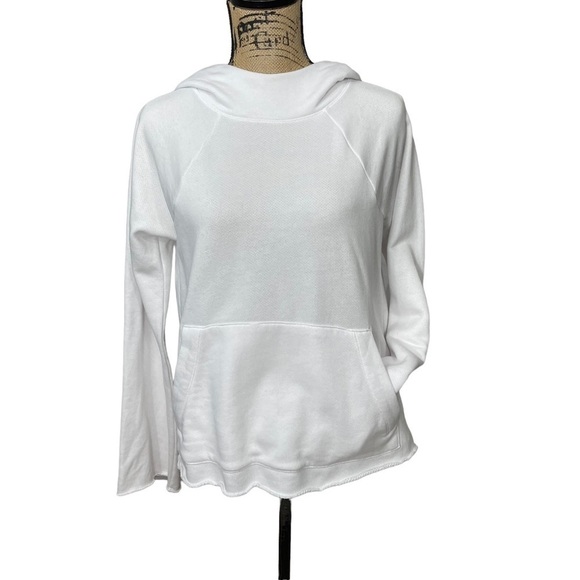 ATHLETA French Terry Pique Pullover Hoodie in White Size XS - Picture 4 of 14